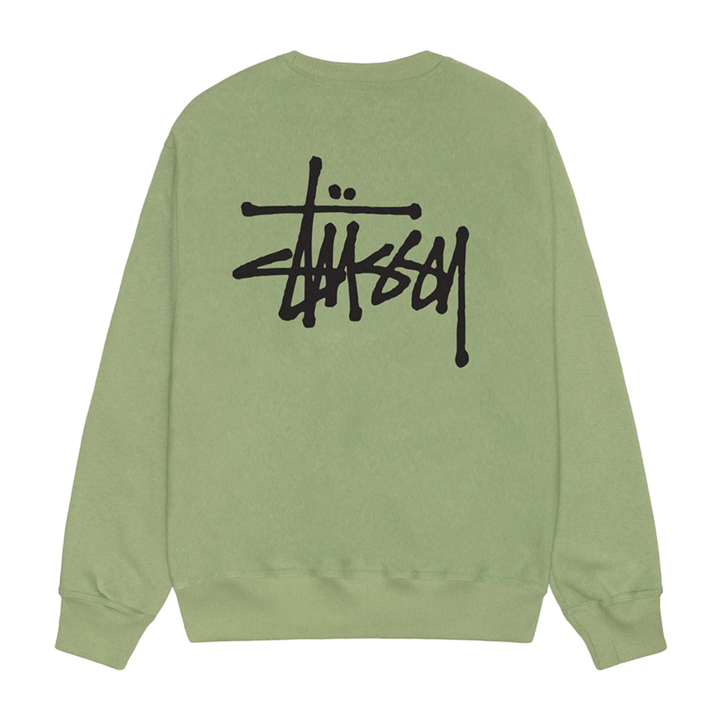 Basic Stussy Crew Sweatshirt in Moss by Stussy | Bored of Southsea