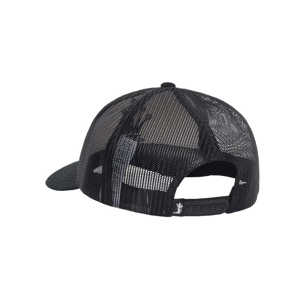 Stussy Crown Stock Trucker Cap - Black