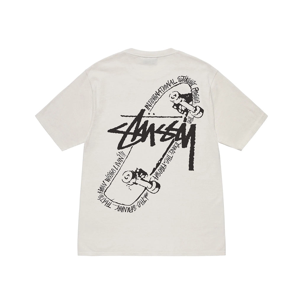 Stussy Skate Posse Pigment Dyed T Shirt - Natural