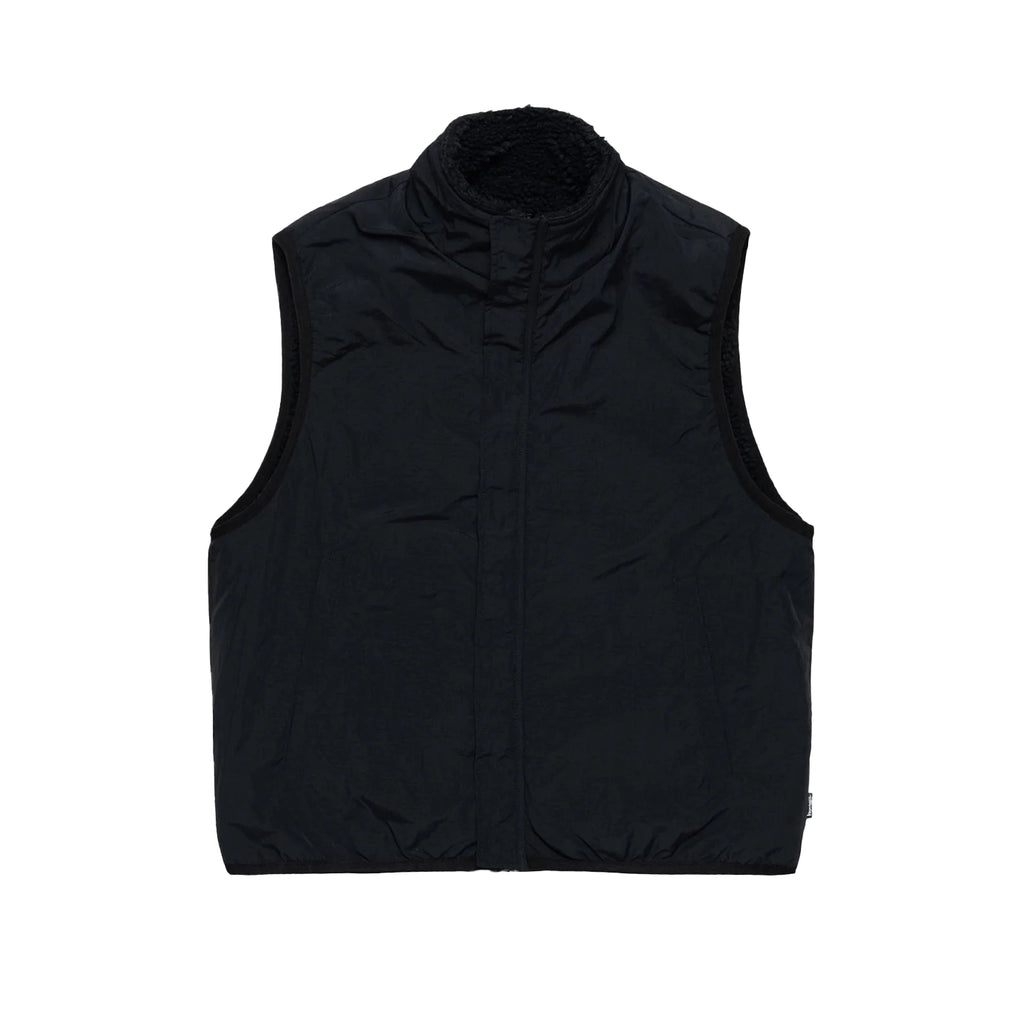 Stussy Sherpa Reversible Vest - Black