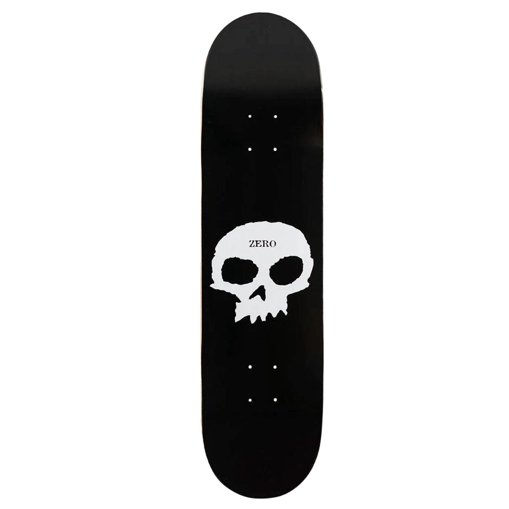 Zero Skateboards Single Skull Black / White Skateboard Deck-8.25"