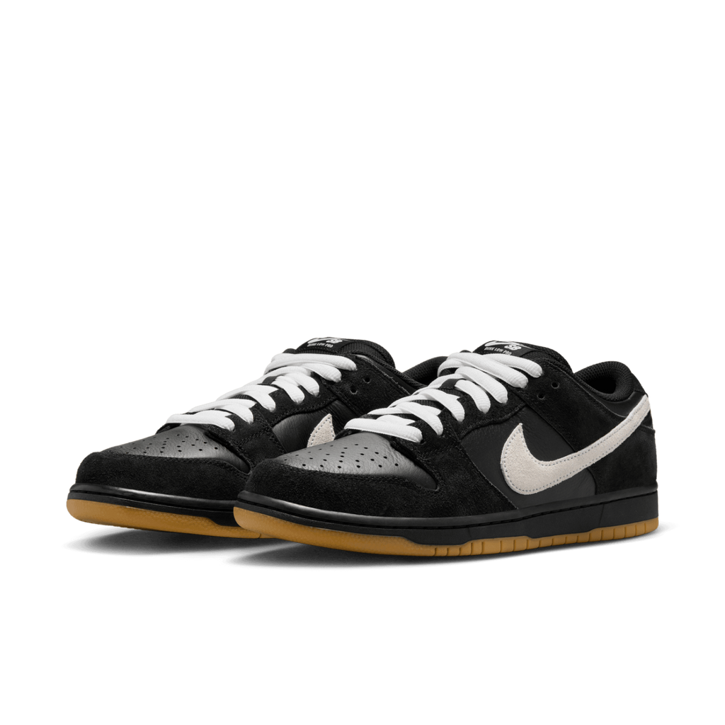 Nike SB Dunk Low Shoes - Black / White - Gum - pair