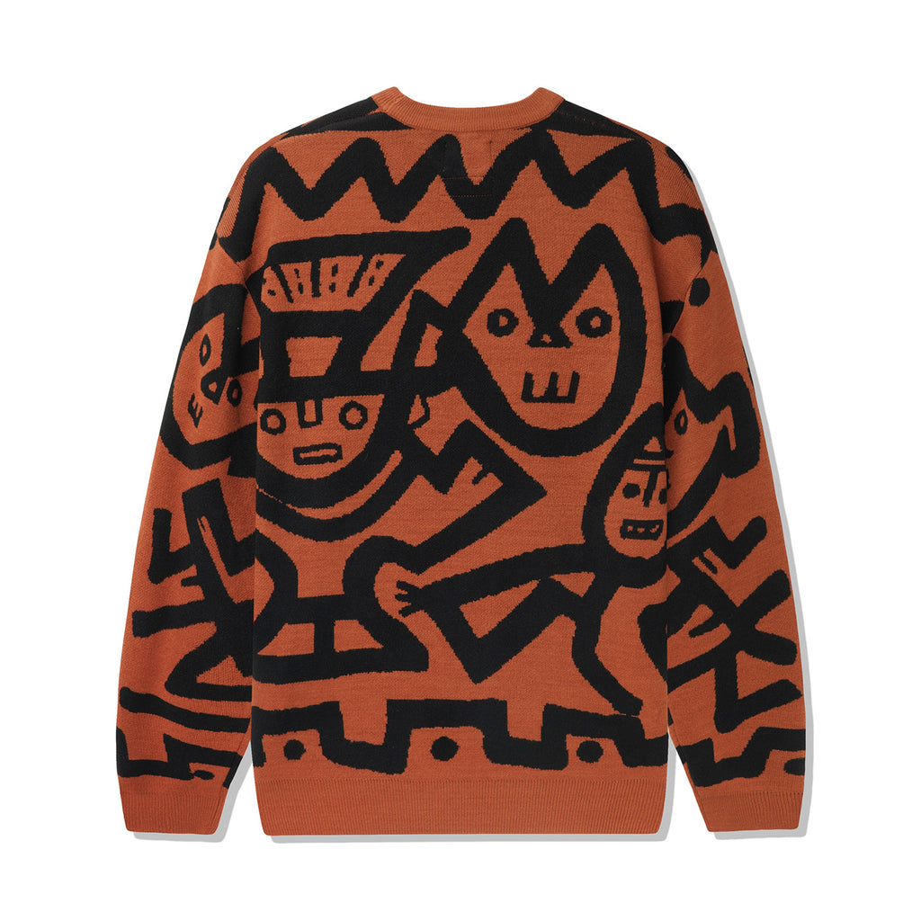 Butter Goods Afro Cuban Knitted Sweater - Rust