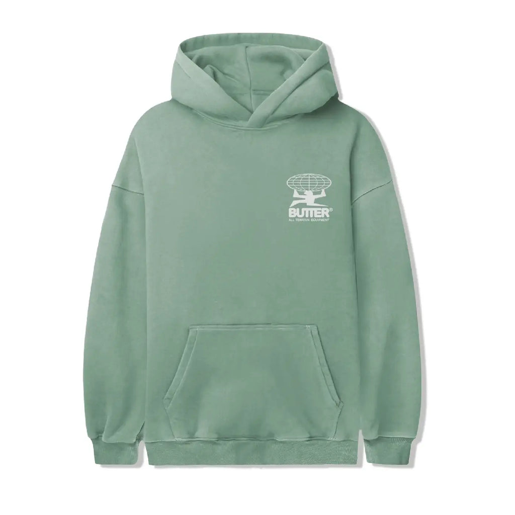 Butter Goods All Terrain Pullover Hoodie - Washed Jade - front