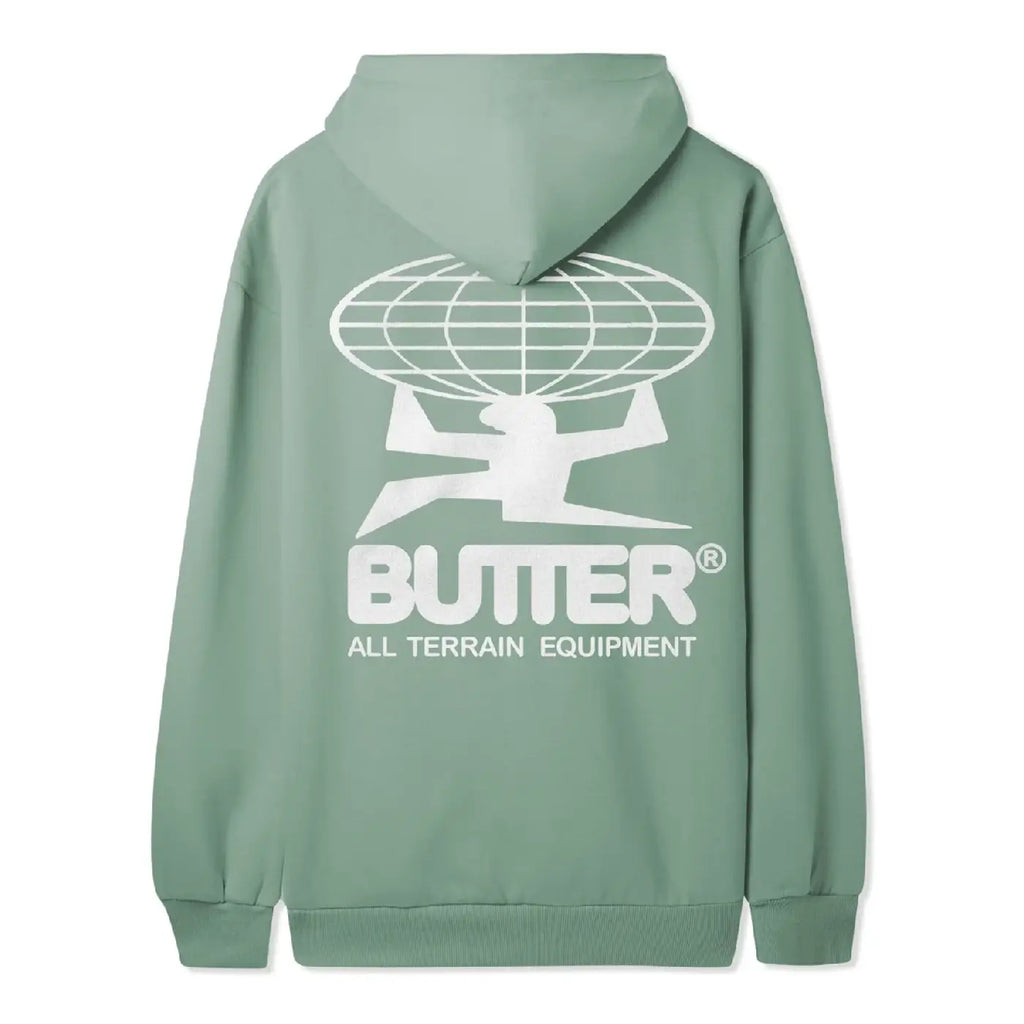 Butter Goods All Terrain Pullover Hoodie - Washed Jade - back