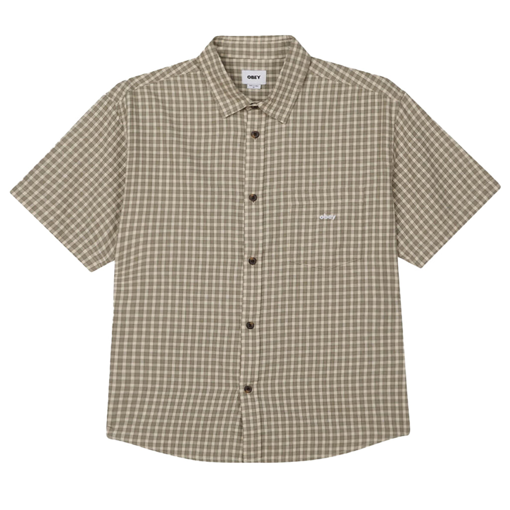 Obey Bigwig Otis Woven S/S Shirt - Birch Multi - front