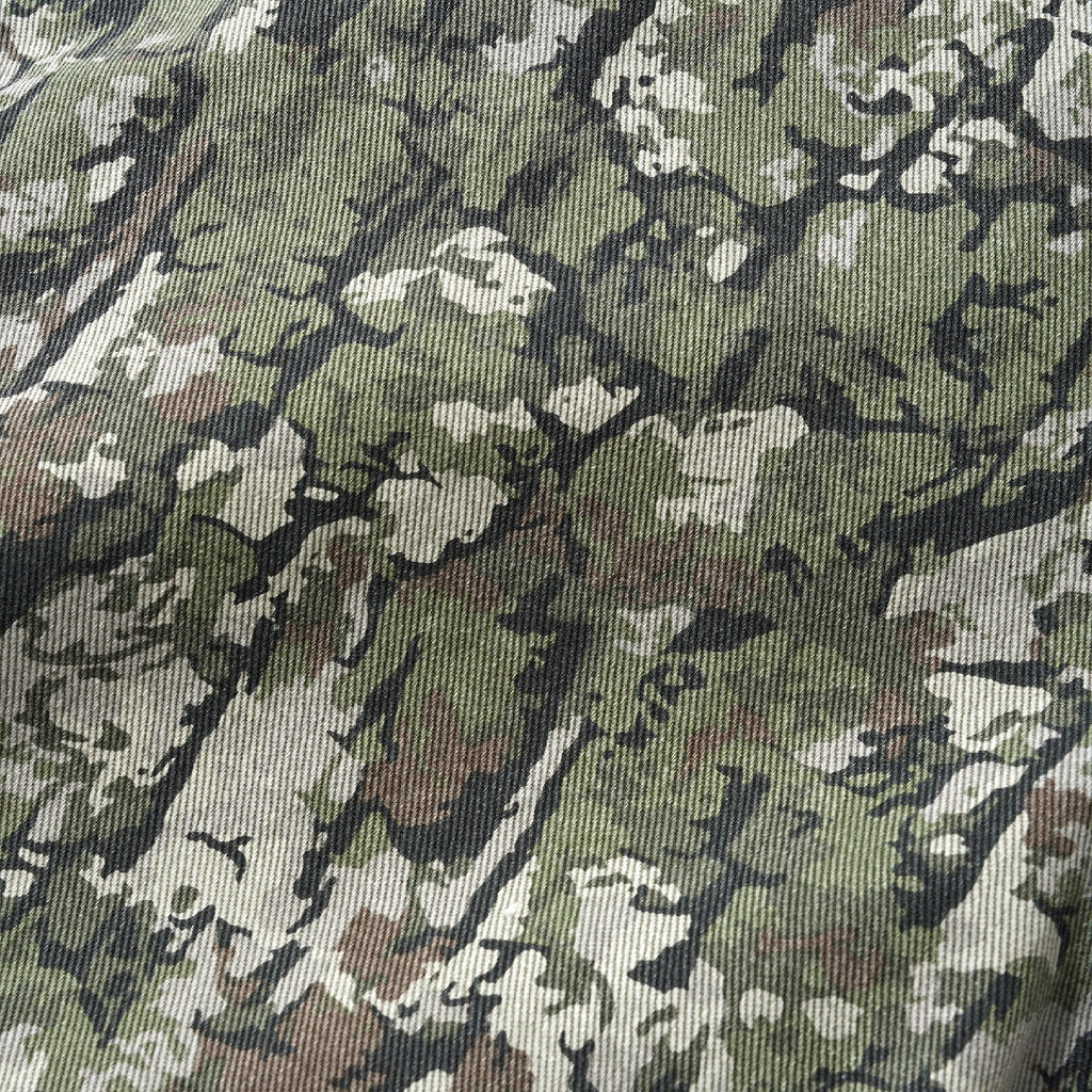 Butter Goods Bark Camo Denim Jeans - Army - closeup