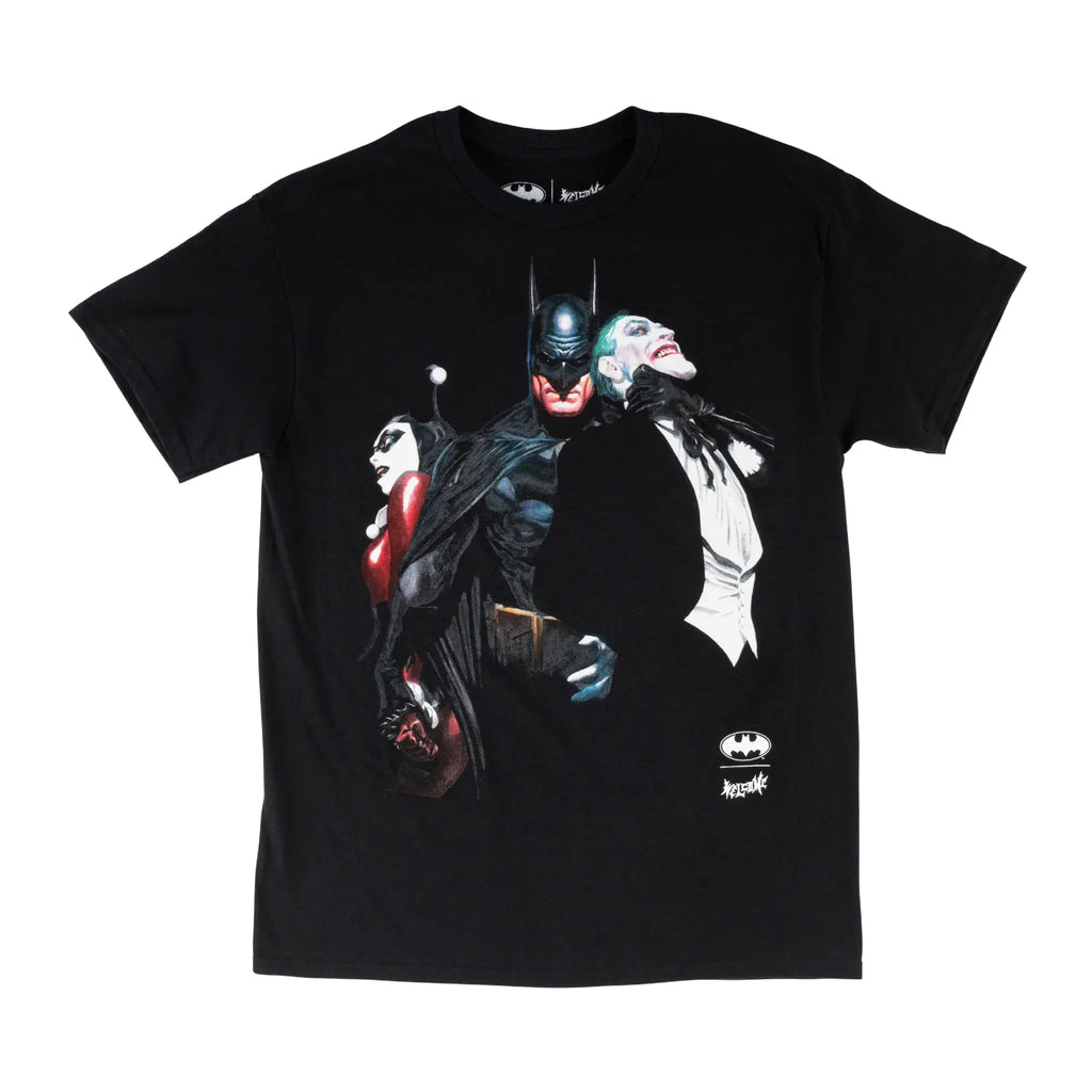 Welcome Skateboards Harley & Joker T Shirt - Black - front