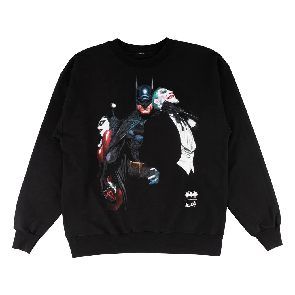 Welcome Skateboards Harley & Joker Crew Sweatshirt - Black - main