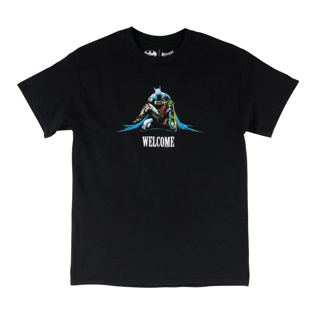 Welcome Skateboards Death In The Family T Shirt - Black - front