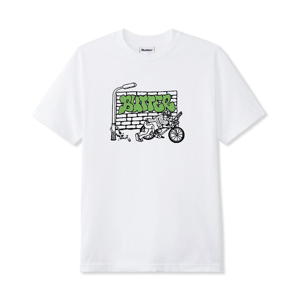 Butter Goods Bike T Shirt - White - front