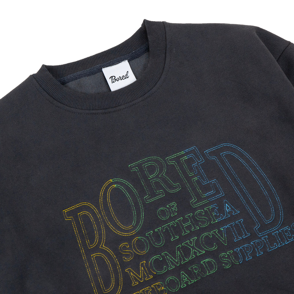 Bored of Southsea MCM Heavyweight Sweatshirt - Charcoal - front