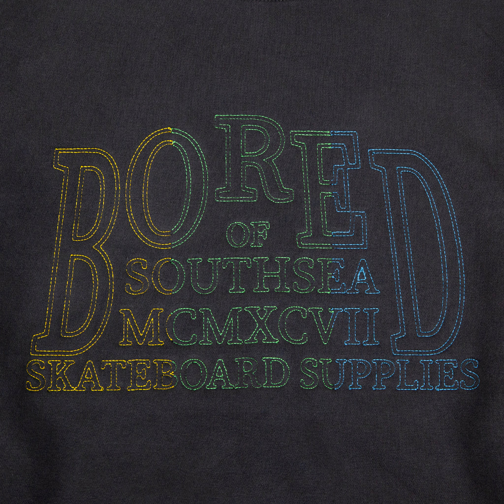 Bored of Southsea MCM Heavyweight Sweatshirt - Charcoal - closeup