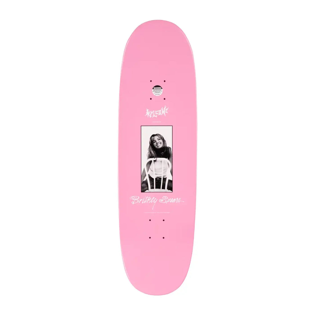 Welcome Skateboards Baby One More Time Pink Glitter 2.0 Boline Deck - 9.5" - top