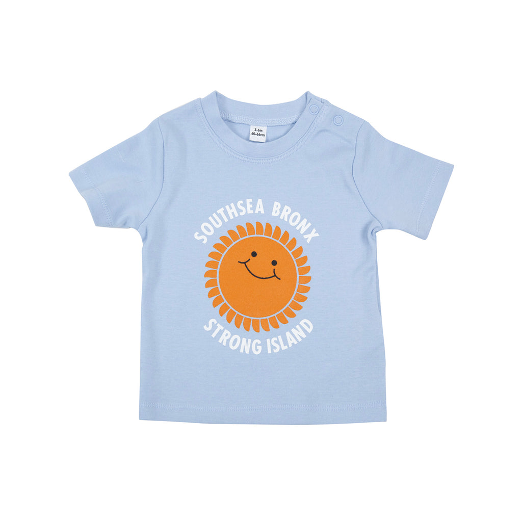 Southsea Bronx Strong Island Baby T Shirt - Dusty Blue