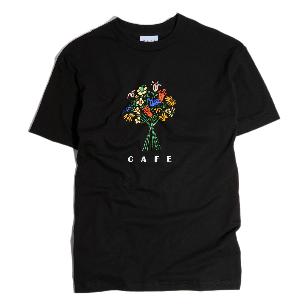 Skateboard Cafe Bouquet T Shirt - Black - main