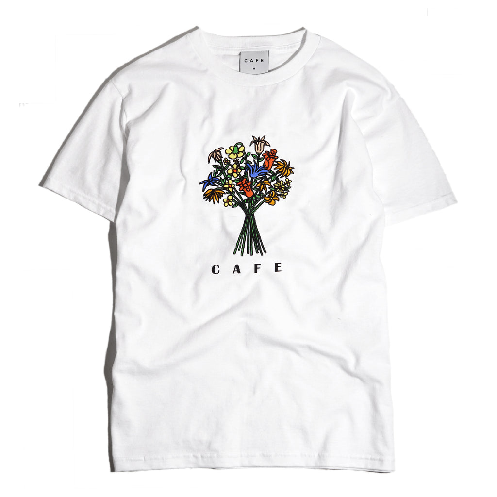 Skateboard Cafe Bouquet T Shirt - White - main