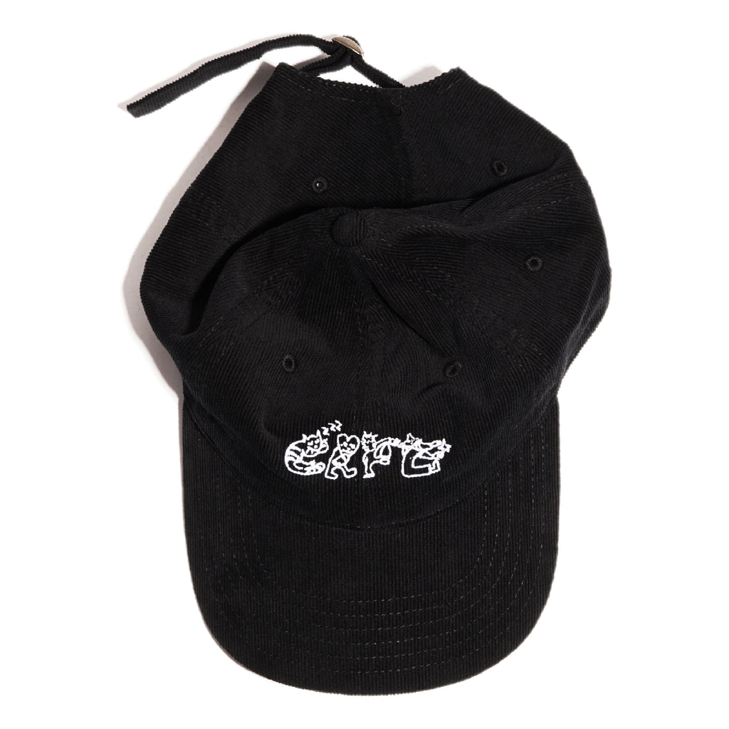 Skateboard Cafe Buddy 6 Panel Cap - Black - top