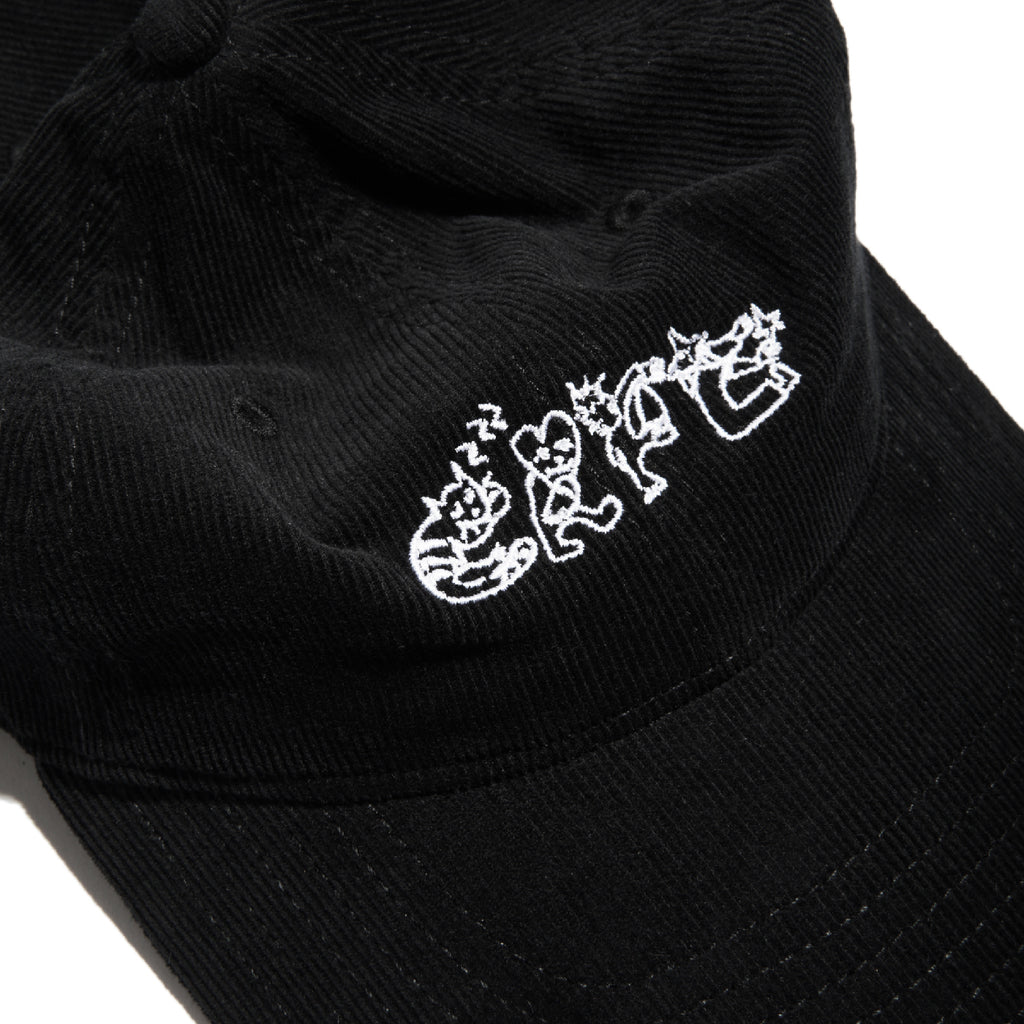 Skateboard Cafe Buddy 6 Panel Cap - Black - close up