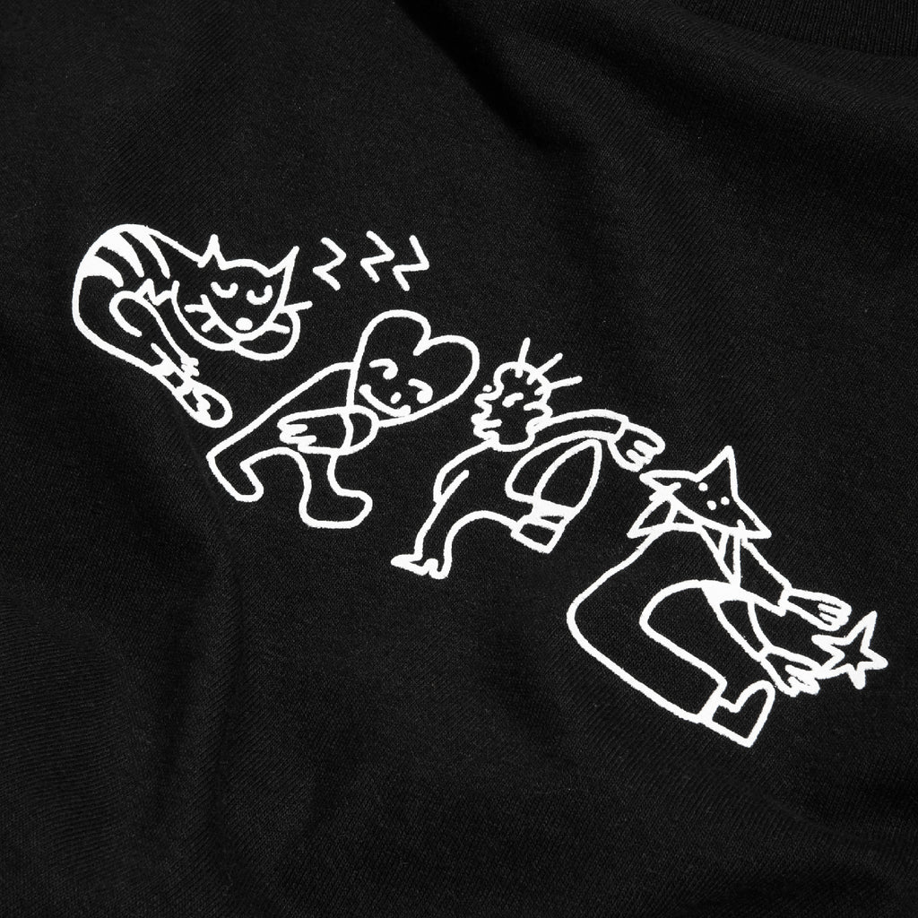 Skateboard Cafe Buddy T Shirt - Black - close up