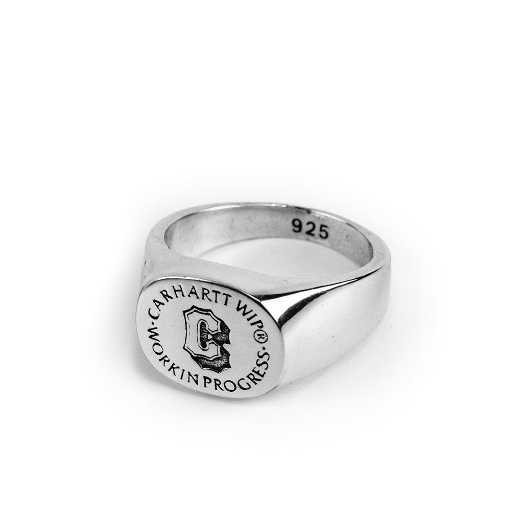 Carhartt WIP Varsity Signet Ring - Sterling Silver - main