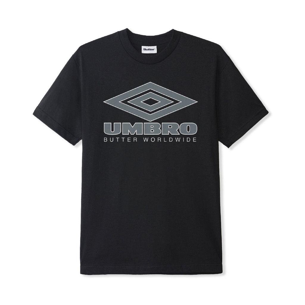 Butter Goods x UMBRO Diamond Logo T Shirt - Black - main