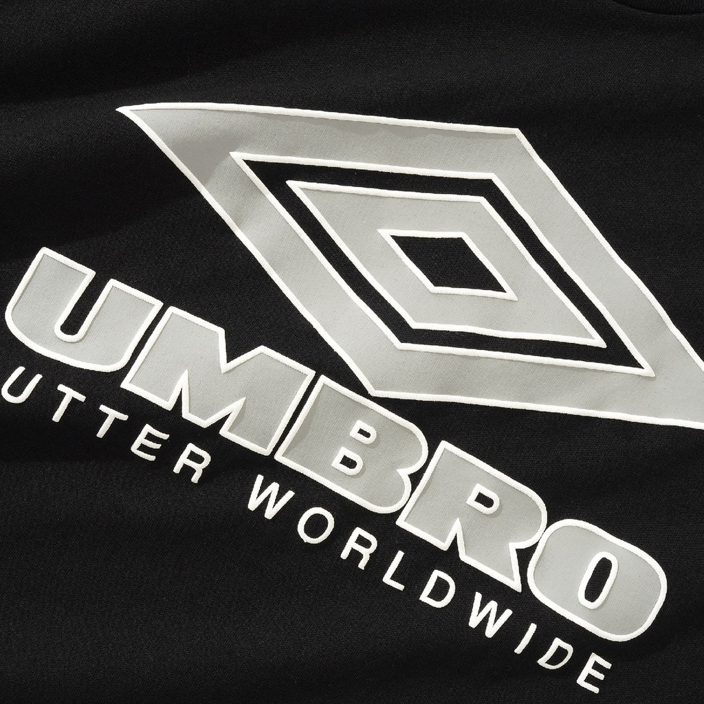 Butter Goods x UMBRO Diamond Logo T Shirt - Black - closeup