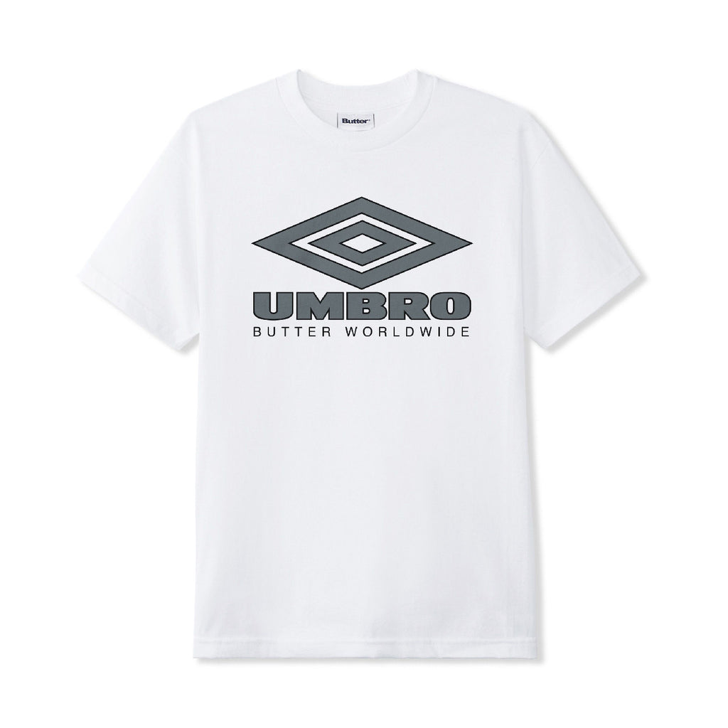 Butter Goods x UMBRO Diamond Logo T Shirt - White - main