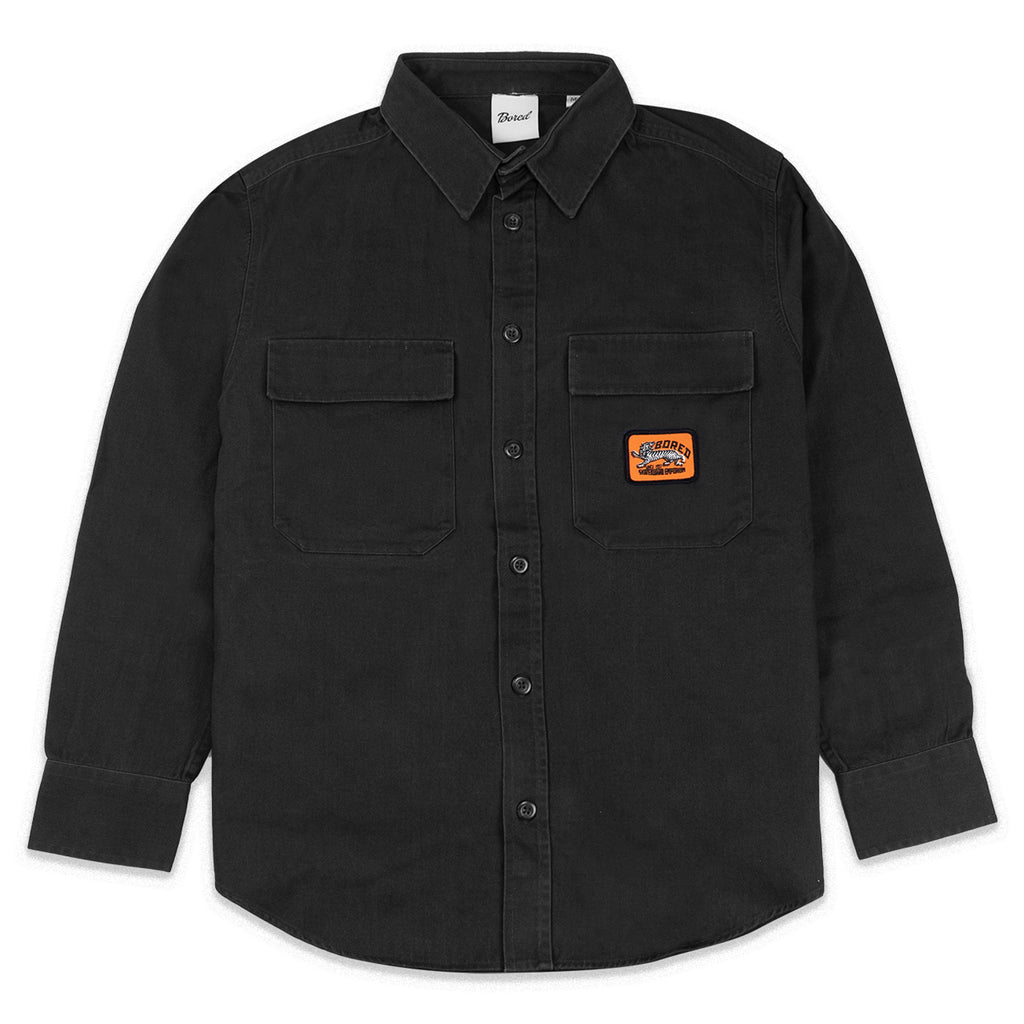 Bored of Southsea Docker L/S Overshirt - Black - main