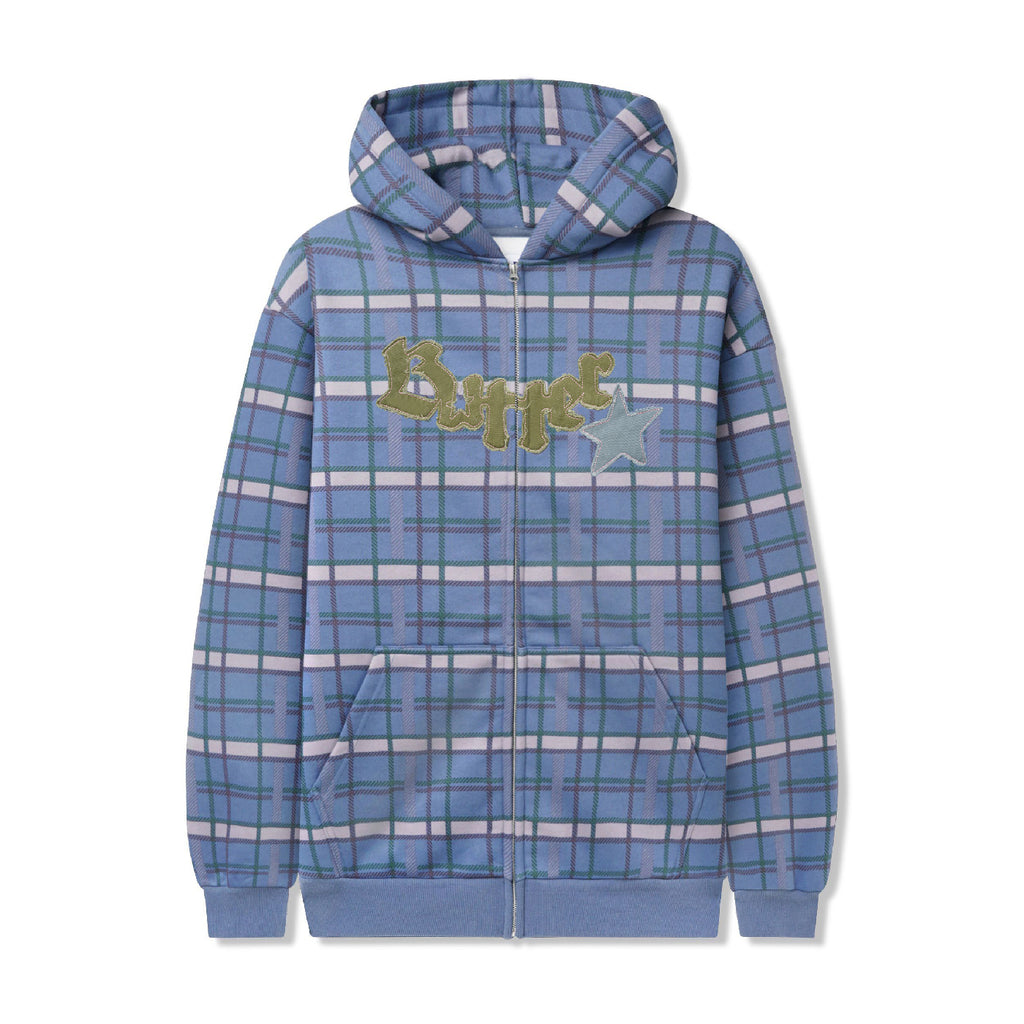 Butter Goods Edge Applique Zip-Thru Hoodie - Plaid - main