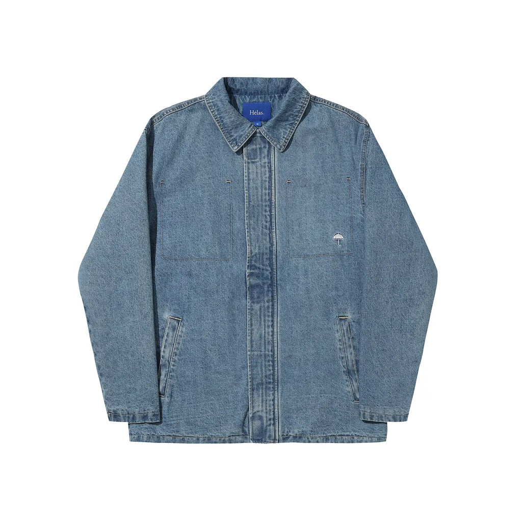 Helas Rentre Padded Denim Jacket - Light Blue Wash