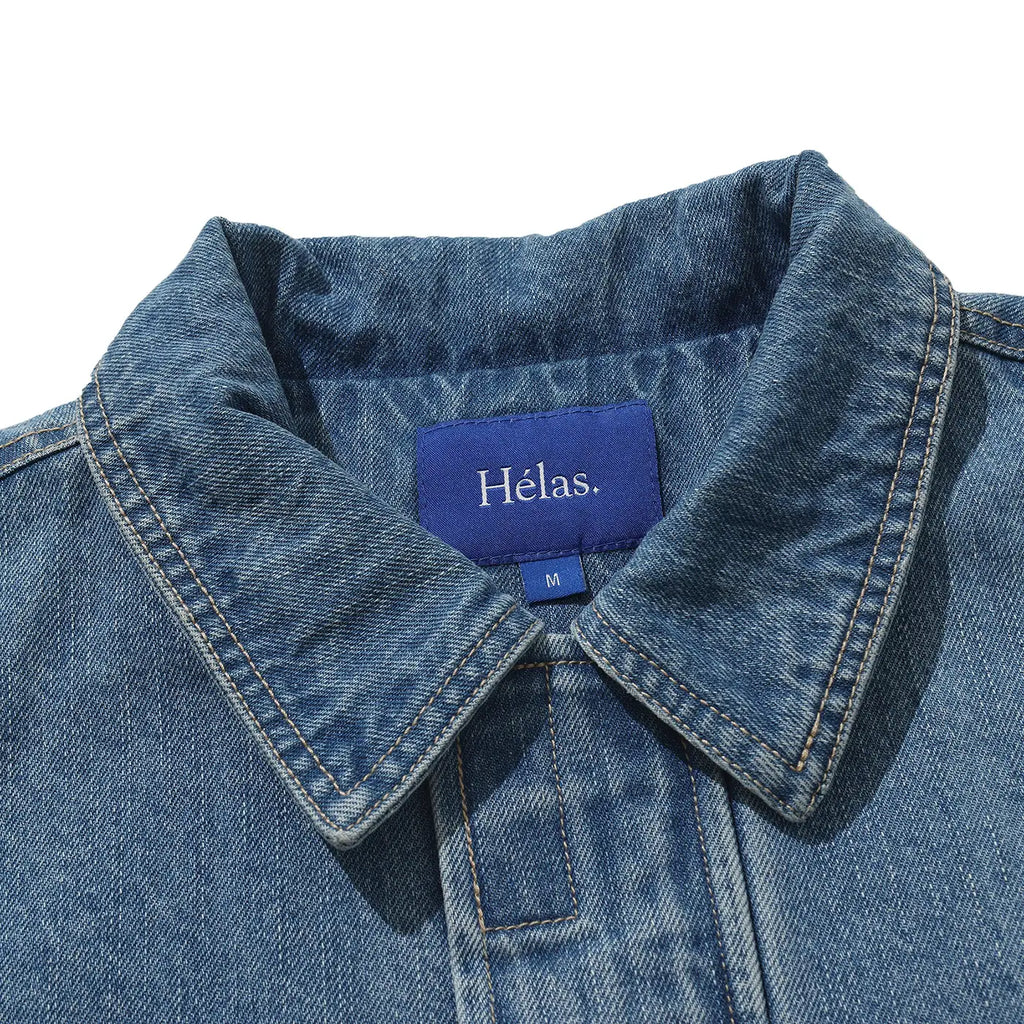 Helas Rentre Padded Denim Jacket - Light Blue Wash