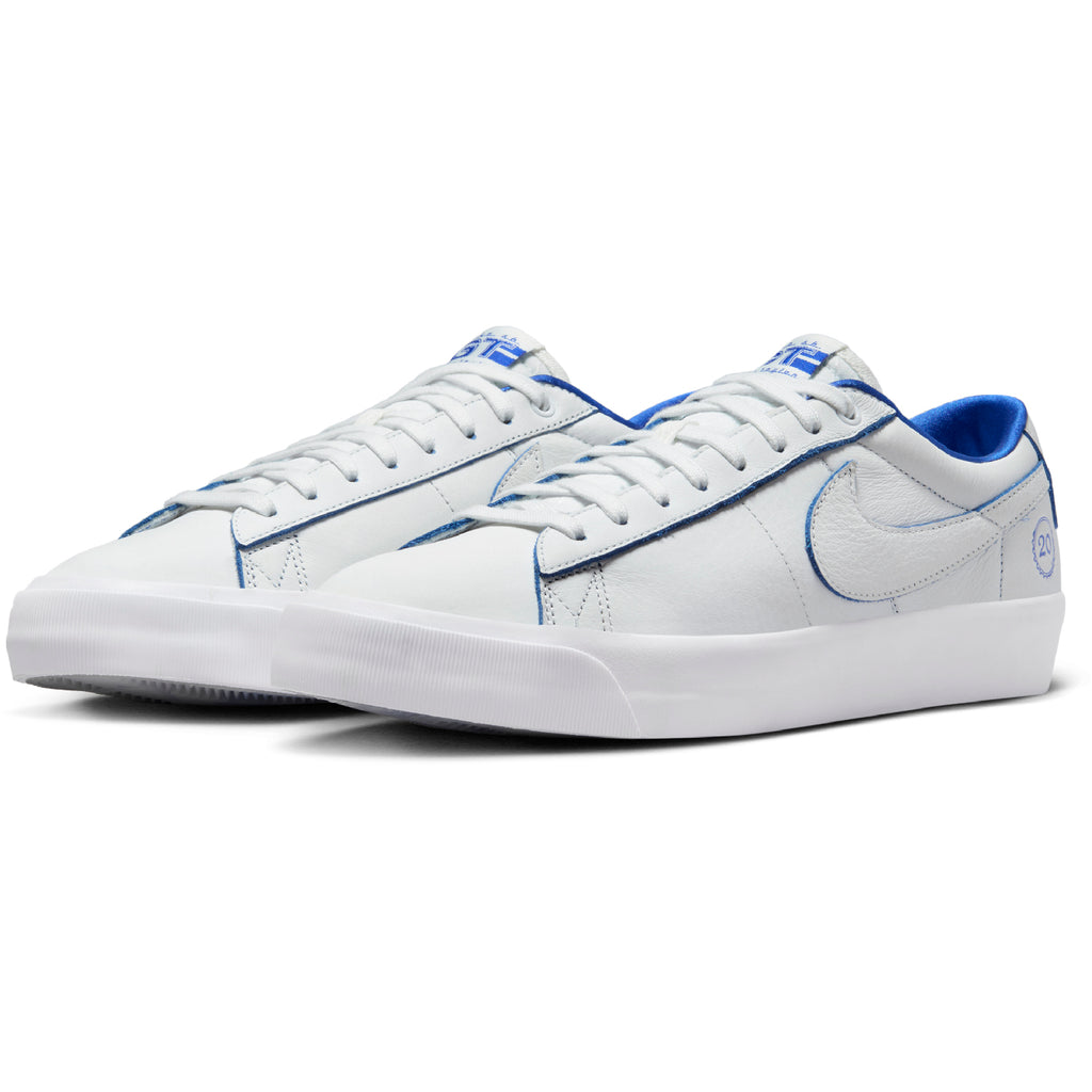 Nike SB Zoom Blazer Low Pro GT Premium Shoes - Summit White / Game Royal - Summit White