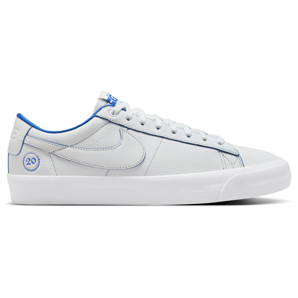 Nike SB Zoom Blazer Low Pro GT Premium Shoes - Summit White / Game Royal - Summit White