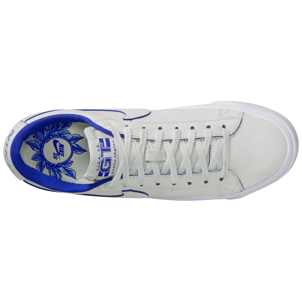 Nike SB Zoom Blazer Low Pro GT Premium Shoes - Summit White / Game Royal - Summit White