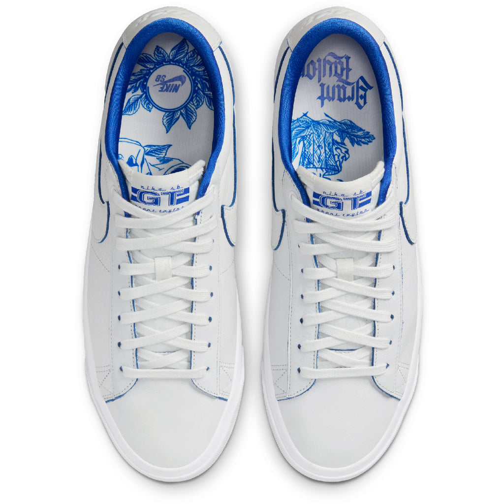 Nike SB Zoom Blazer Low Pro GT Premium Shoes - Summit White / Game Royal - Summit White