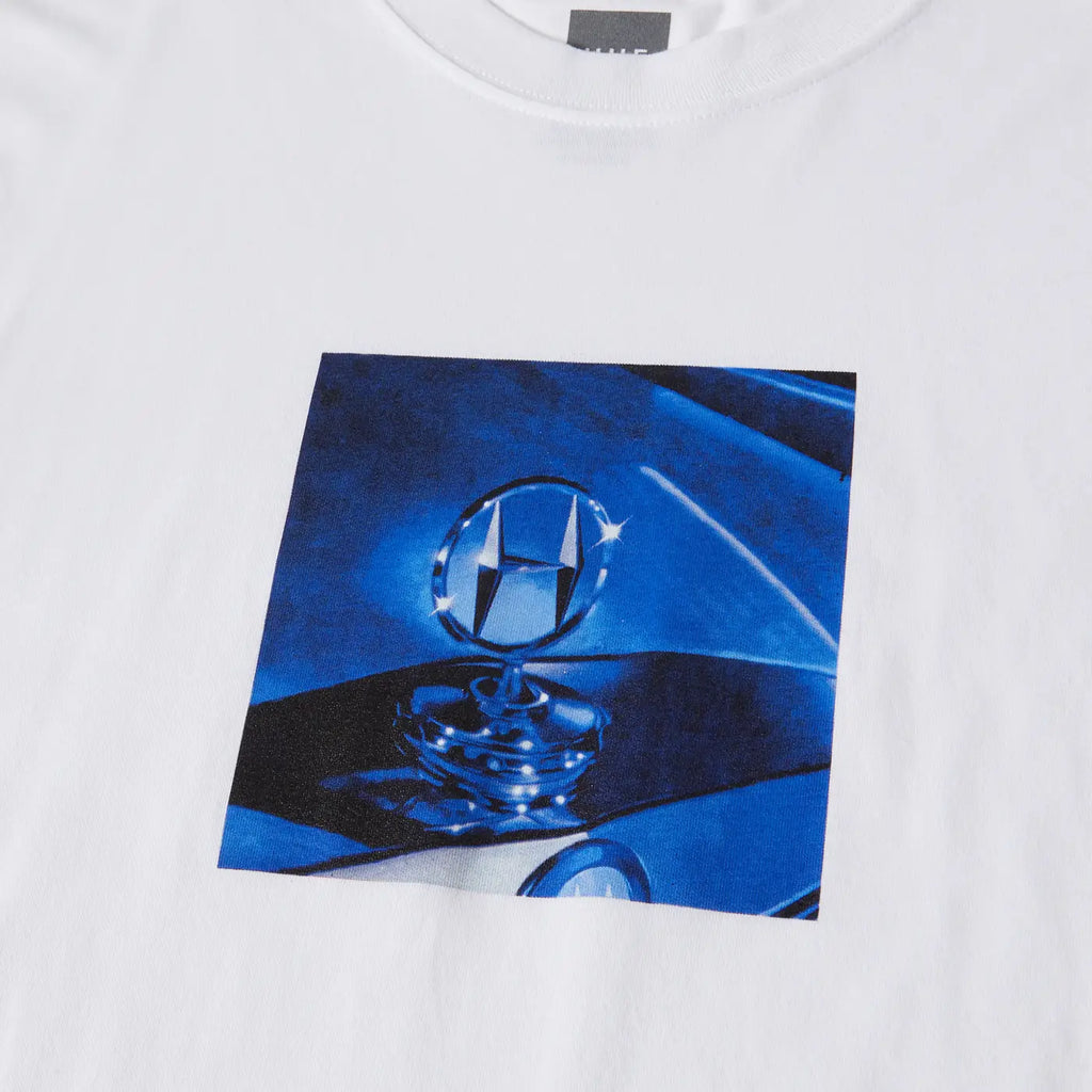 HUF H Emblem T Shirt - White - front