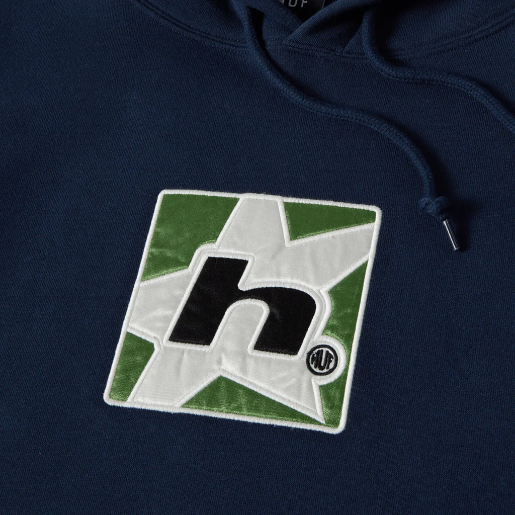 HUF H Star Hoodie - Nightshade - close up