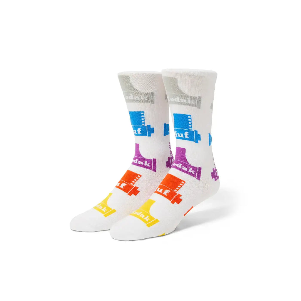 HUF x Kodak Crew Socks - White - main