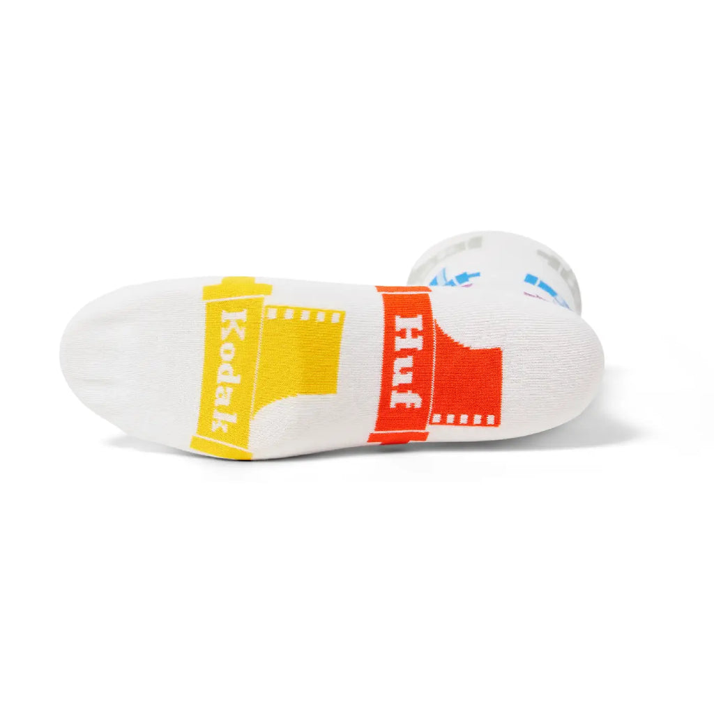 HUF x Kodak Crew Socks - White - sole