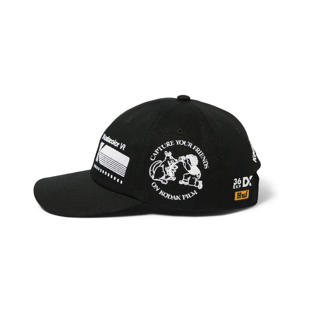 HUF x Kodak Snapback Hat - Black - side