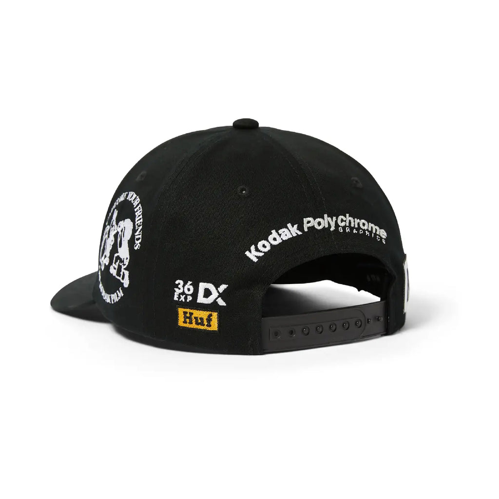 HUF x Kodak Snapback Hat - Black - back