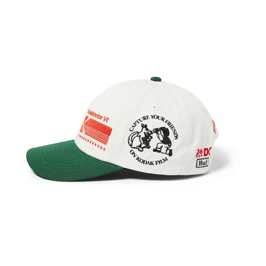 HUF x Kodak Snapback Hat - White - side