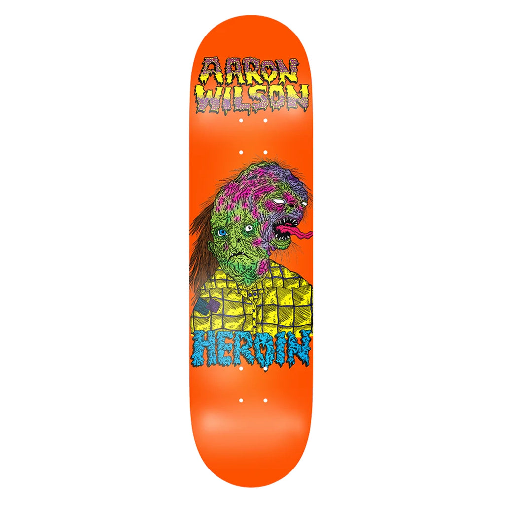 Heroin Skateboards Aaron Wilson Facemelter Skateboard deck 8.5"