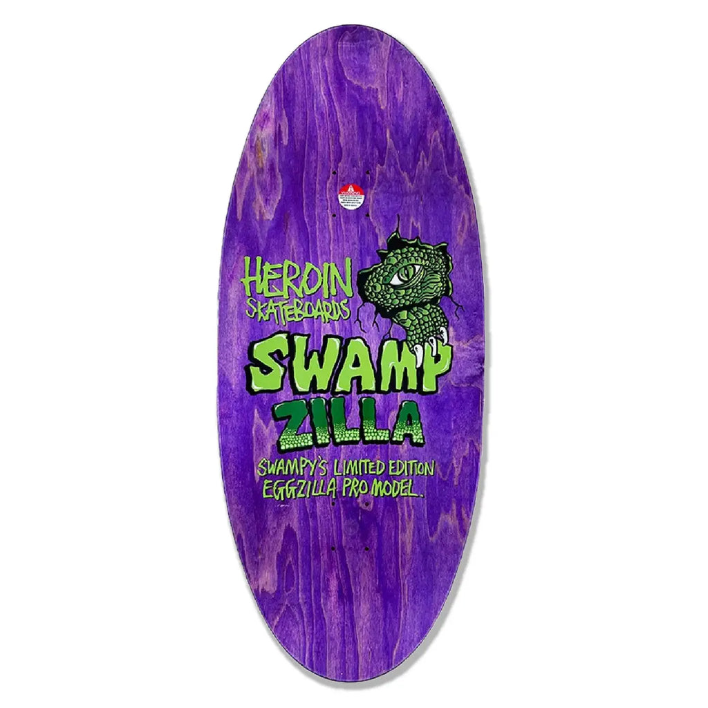 Heroin Skateboards Swampzilla Skateboard deck 13" - Top graphic