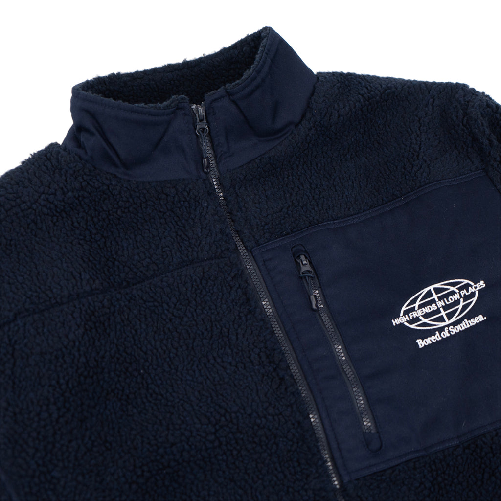 Bored of Southsea High Friends Sherpa Fleece - Navy