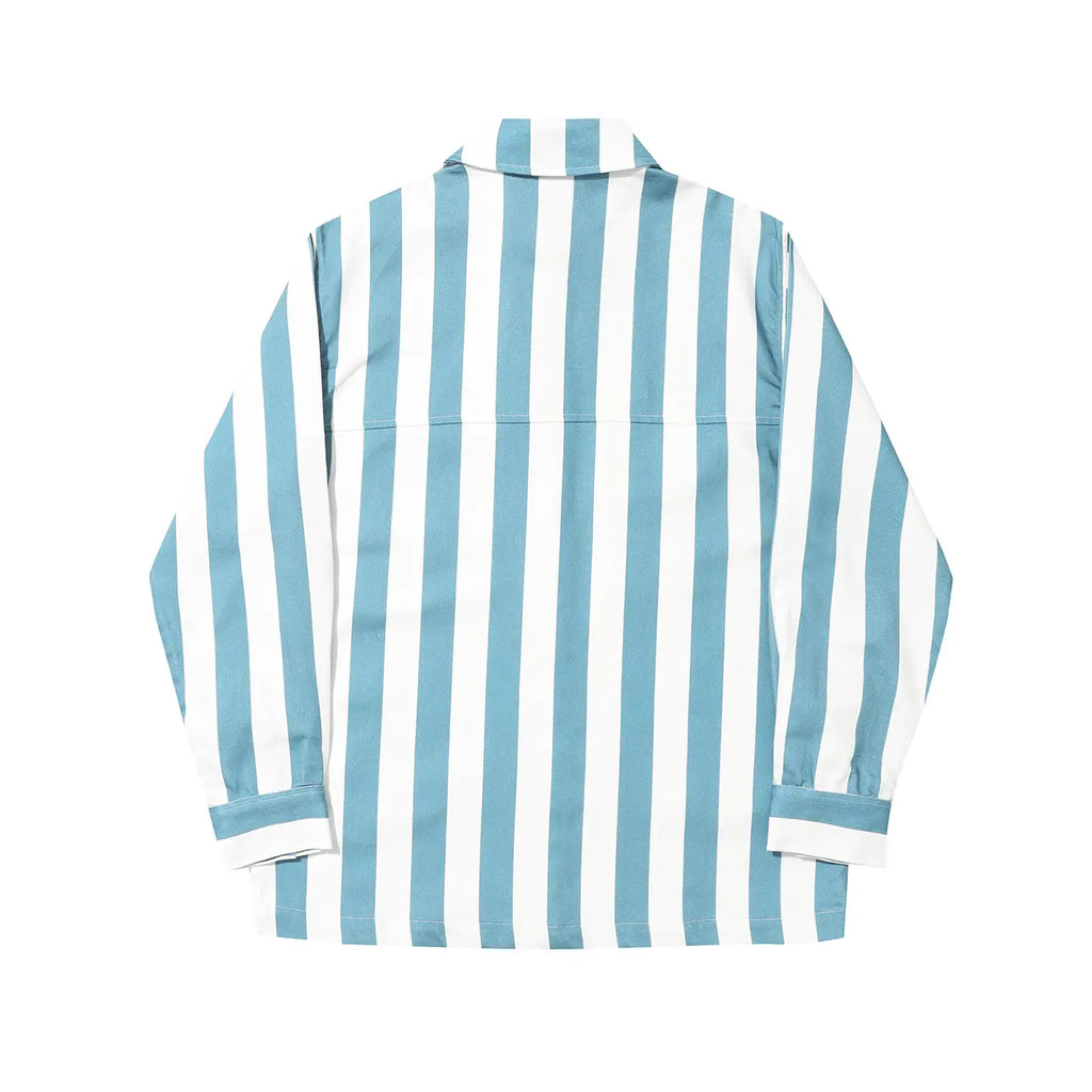 Helas L/S Liner Shirt - White / Blue - back