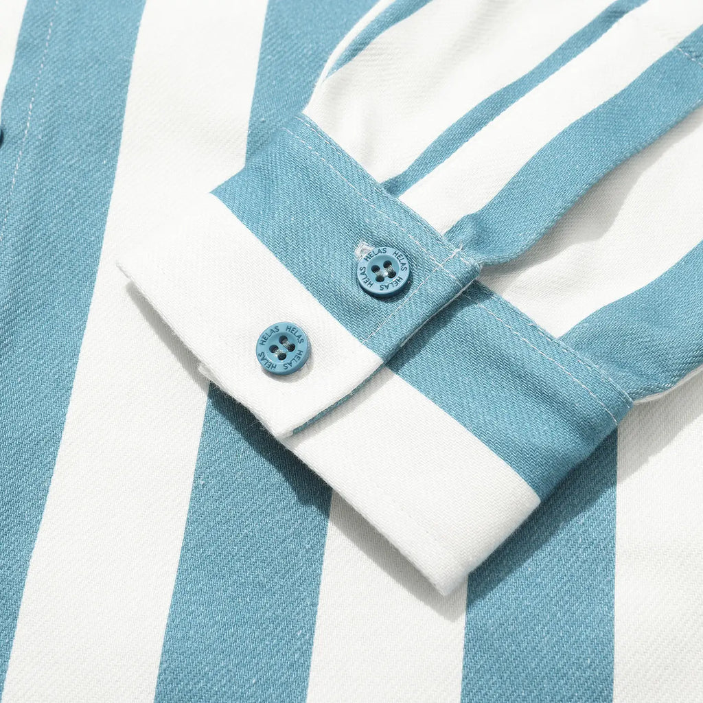 Helas L/S Liner Shirt - White / Blue - cuff