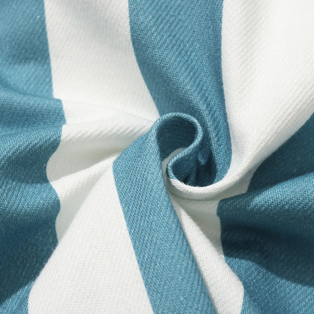 Helas L/S Liner Shirt - White / Blue - closeup2