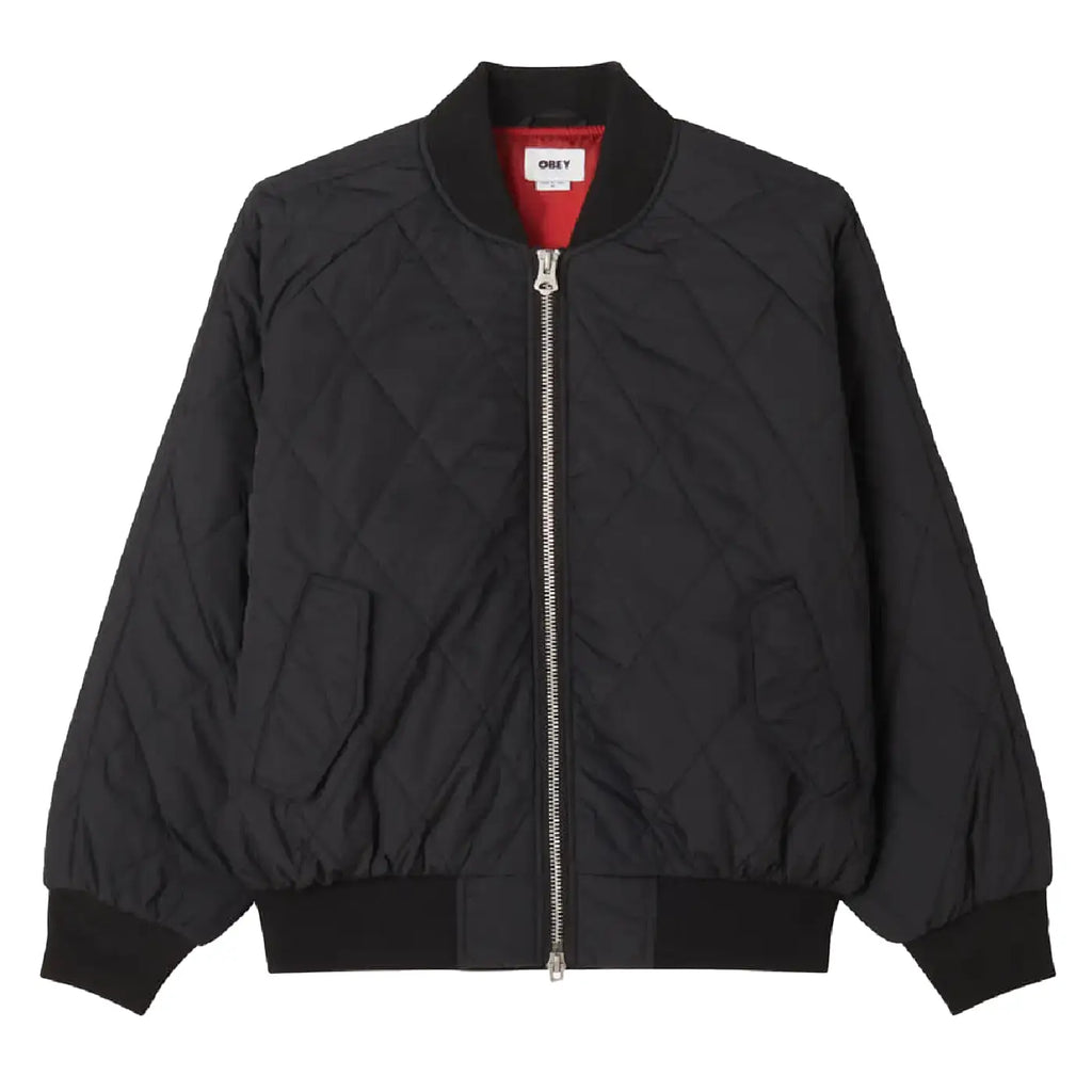 Obey Lizet Quilted Bomber - Black